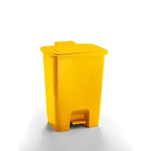 15Ltr Plastic Pedal Bin - Yellow