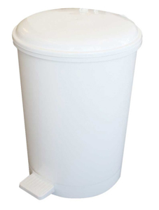 White Plastic Pedal Bin 12 Ltr