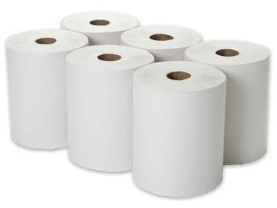 2 Ply Luxury White Roll Towel 150m