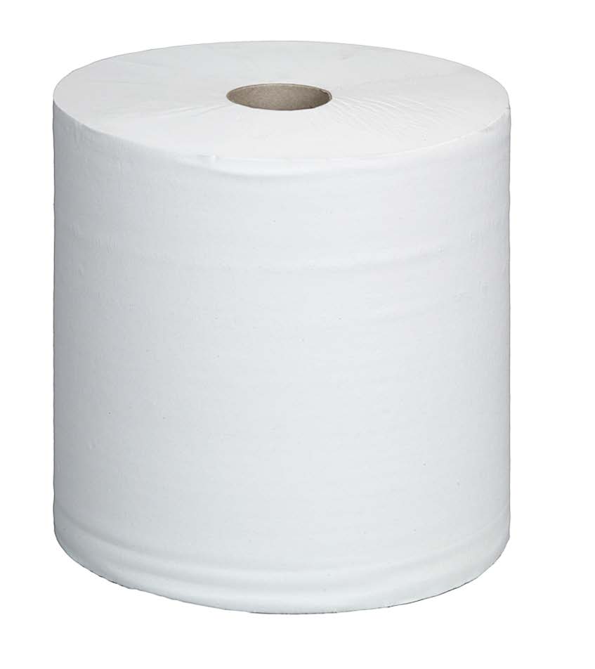 280mmx2 Ply Industrial Wiper Roll White