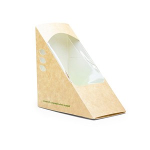 Sandwich Wedge Compostable 65mm