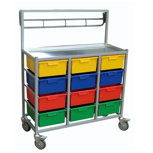 Karri-Cart with 12 Trays with Hanging Rail