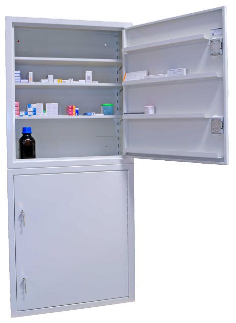 Controlled Drugs Cabinet 1730 x 760 x 305mm - door shelves