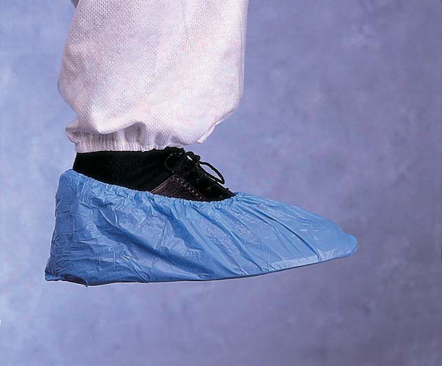 Blue Plastic Overshoes